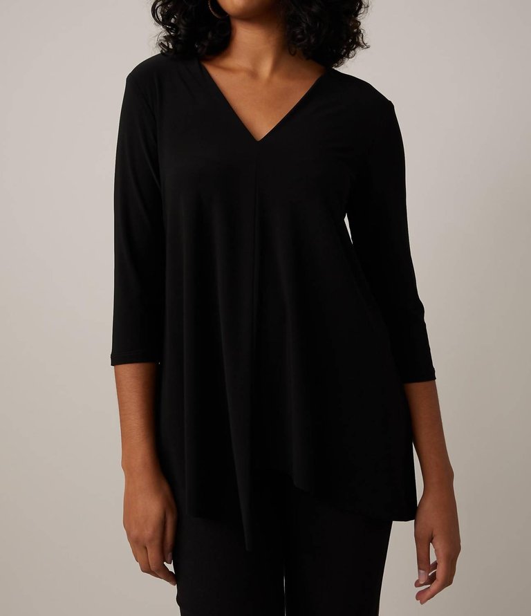 Asymmetric Hem Top - Black