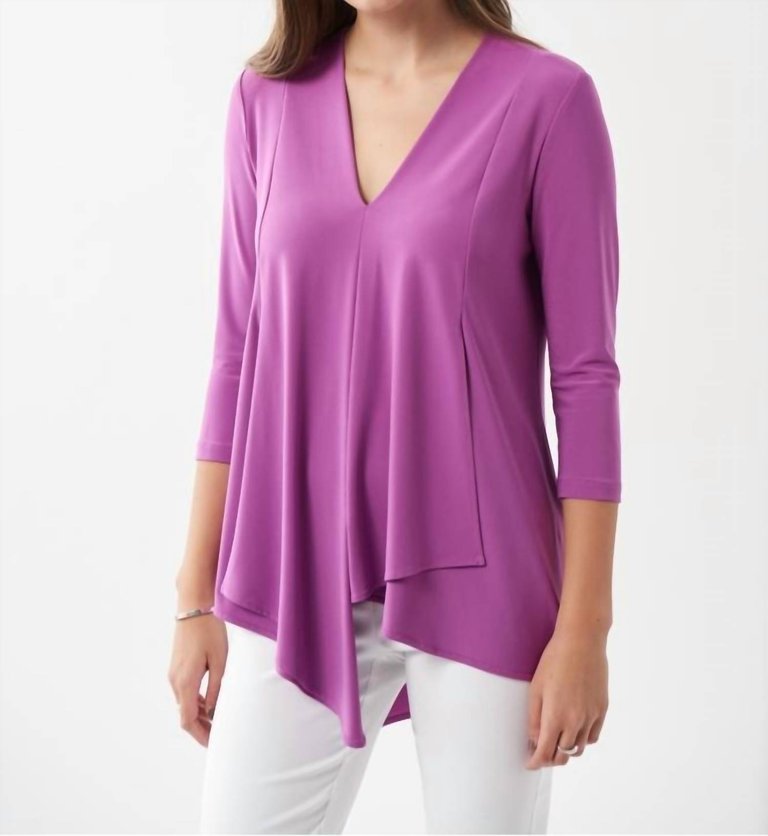 Asymmetric Tunic Top In Lilac - Lilac