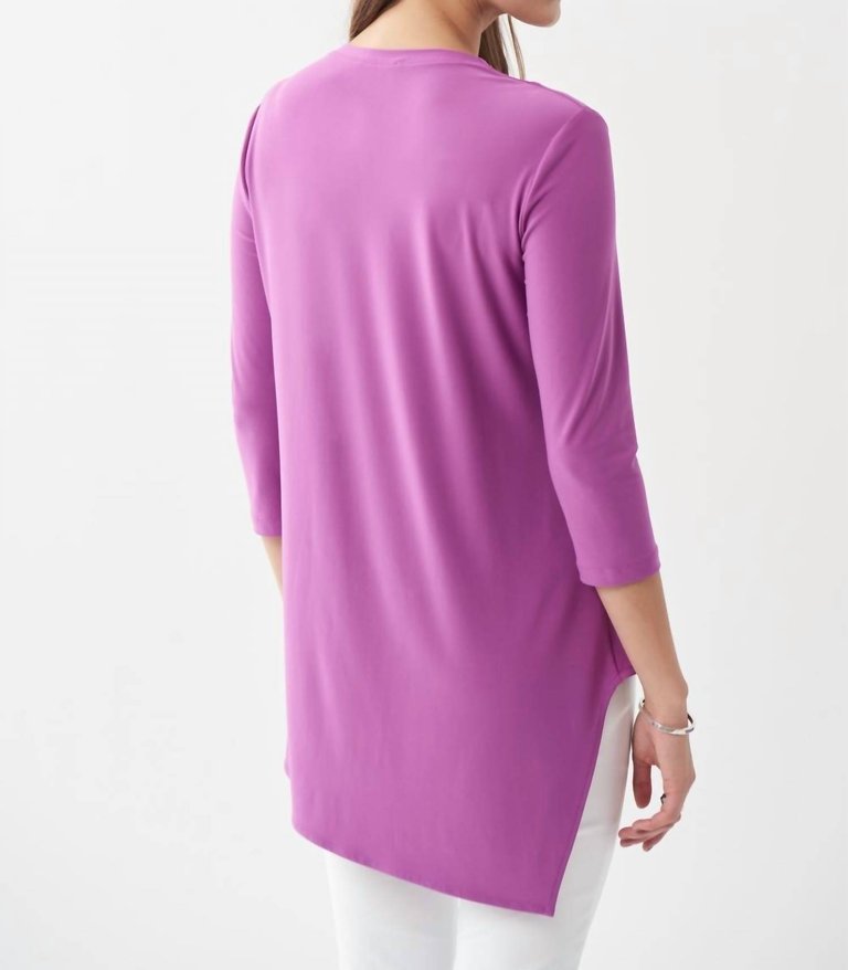 Asymmetric Tunic Top In Lilac