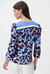 Brushstroke Side Tie Blouse In Blue/Multi