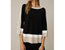 Color Block Pull-On Sweater - Black Vanilla & Moonstone