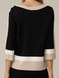 Color Block Pull-On Sweater