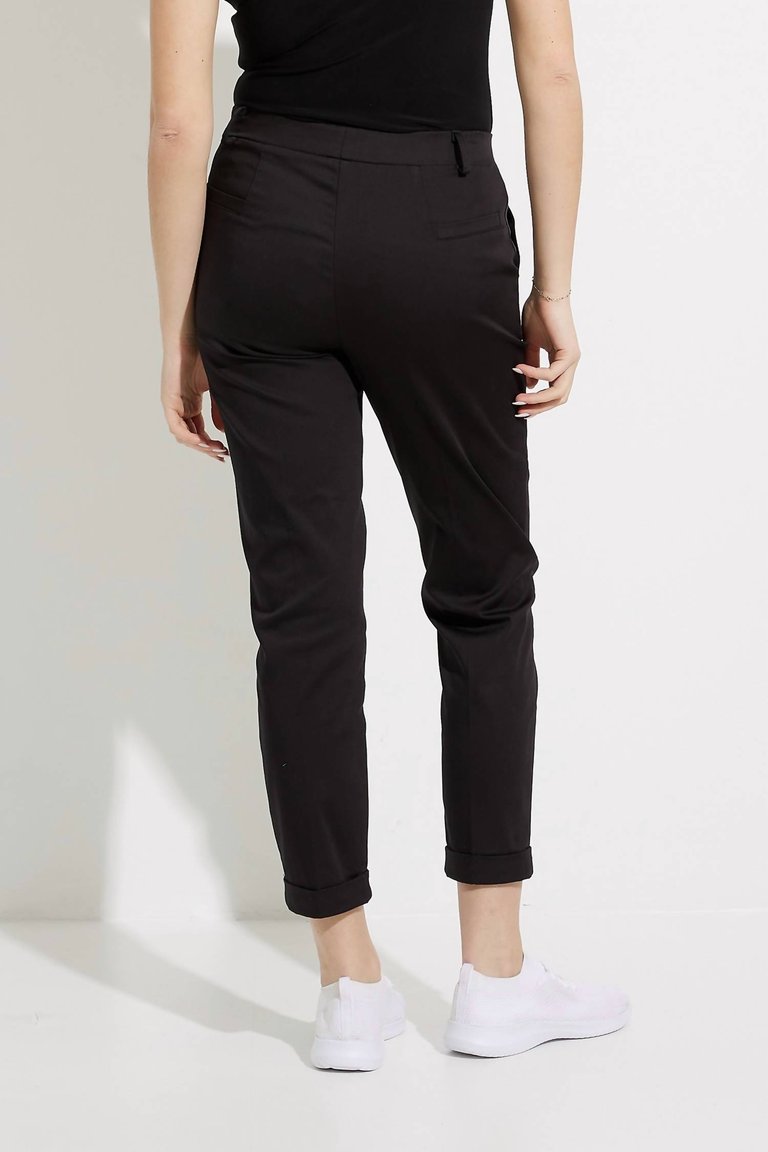 Cuffed Ankle Pants In Black