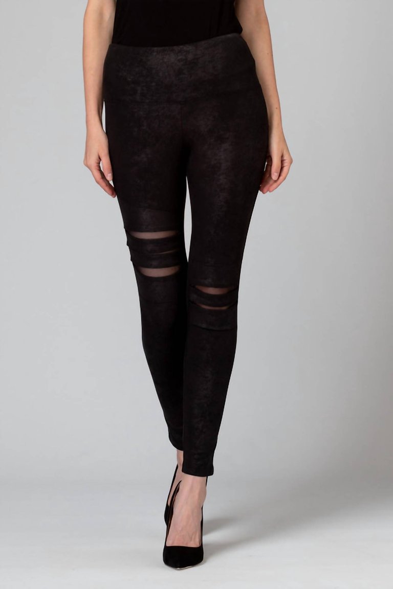 Cut Out Legging In Black - Black