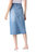 Denim A-Line Midi Skirt In Denim Blue