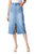 Denim A-Line Midi Skirt In Denim Blue - Denim Blue