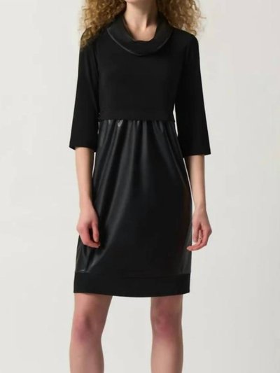 Joseph Ribkoff Faux-Leather And Knit Cocoon Dress product