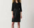Faux-Leather And Knit Cocoon Dress - 11-Black