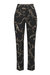 Floral Embroidered Ankle Trousers In Black