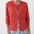 Hooked Closure Cardigan - Lacquer Red