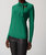 Long Sleeve Bow Neck Top - Kelly Green