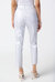 Metallic Animal Print Pull-On Pants In White/Silver