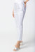 Metallic Animal Print Pull-On Pants In White/Silver