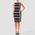 Midi Dress - Black/White/Beige