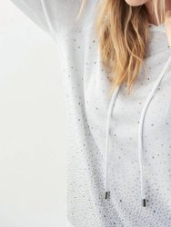 Scattered Rhinestone Lurex Hoodie