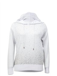 Scattered Rhinestone Lurex Hoodie