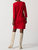 Scuba Crepe Zipper Dress In Lipstick Red