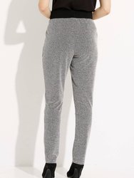 Straight Leg Stretchy Pants In Grey