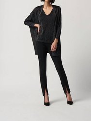 Sweater Knit And Lurex Two-Piece Set - Black/Silver