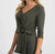 Tie Front Tunic In Olive