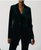 Velvet Blazer With Notch Collar And Pockets 234288 - Dark Green