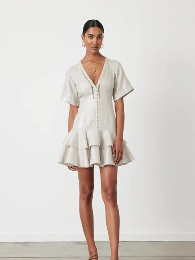 JOSLIN Gwen Metallic Linen Mini Dress product