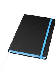 JournalBooks Frapp Fabric Notebook (Solid Black,Blue) (8.3 x 5.1 x 0.7 inches) - Solid Black,Blue