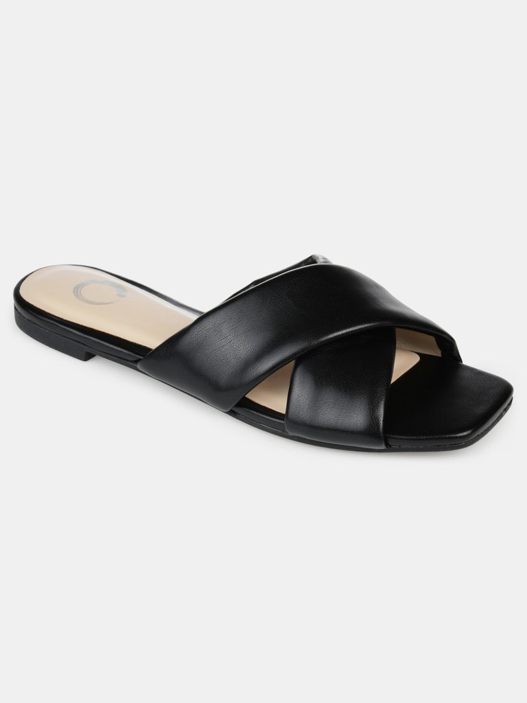 Journee Collection Women's Carlotta Slide - Black