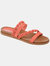 Journee Collection Women's Colette Sandal  - Coral