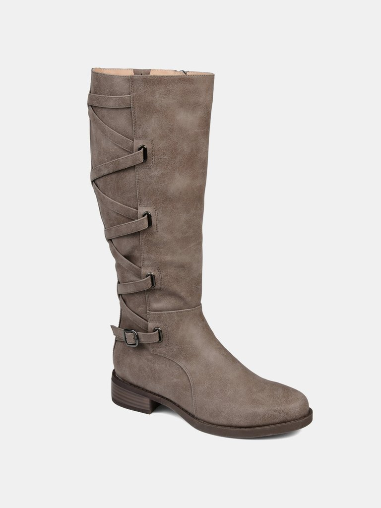 Journee Collection Women's Extra Wide Calf Carly Boot - Taupe