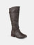 Journee Collection Women's Extra Wide Calf Harley Boot - Brown