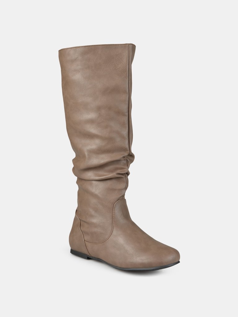 Journee Collection Women's Extra Wide Calf Jayden Boot - Taupe