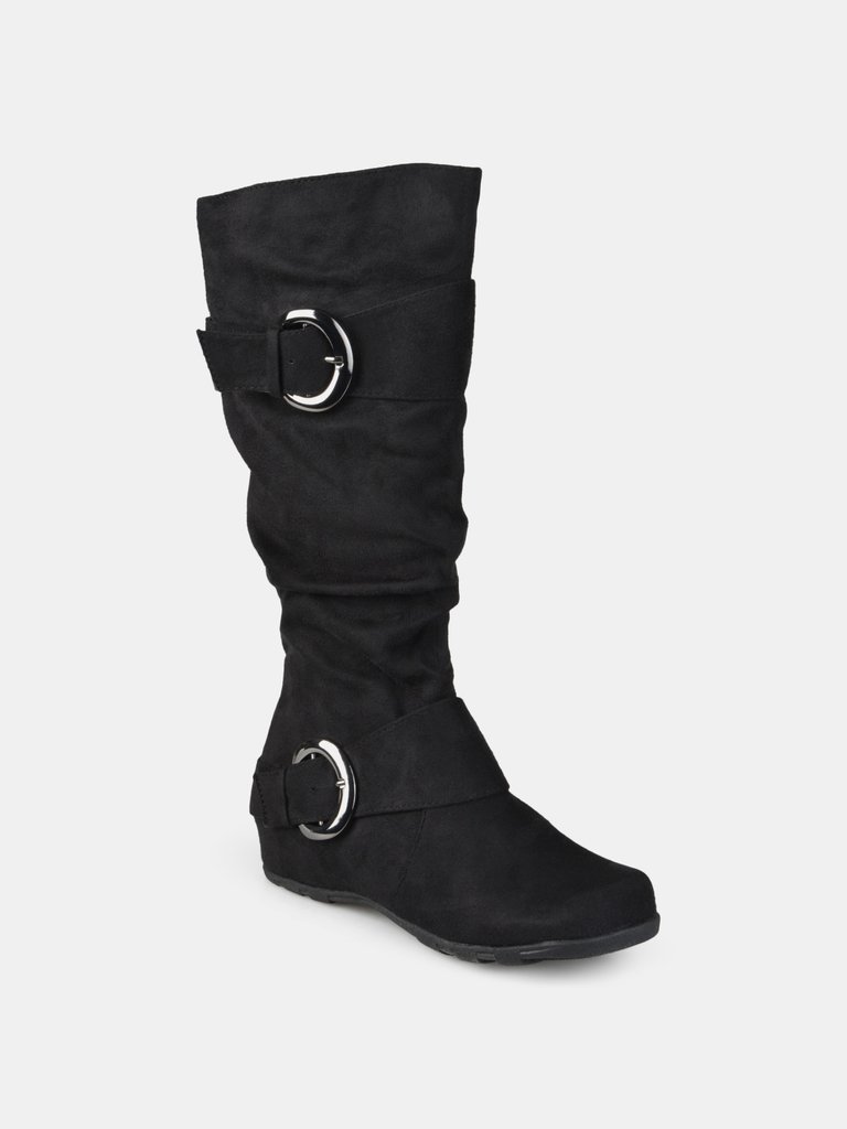 Journee Collection Women's Extra Wide Calf Jester-01 Boot - Black