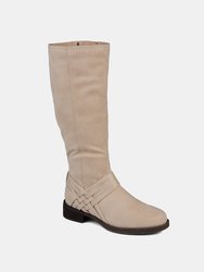Journee Collection Women's Extra Wide Calf Meg Boot - Stone