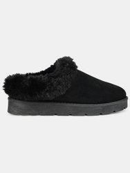 Journee Collection Women's Faux Fur Trim Whisp Slipper