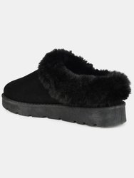 Journee Collection Women's Faux Fur Trim Whisp Slipper