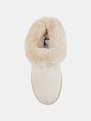 Journee Collection Women's Faux Fur Trim Whisp Slipper