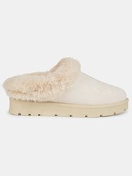 Journee Collection Women's Faux Fur Trim Whisp Slipper