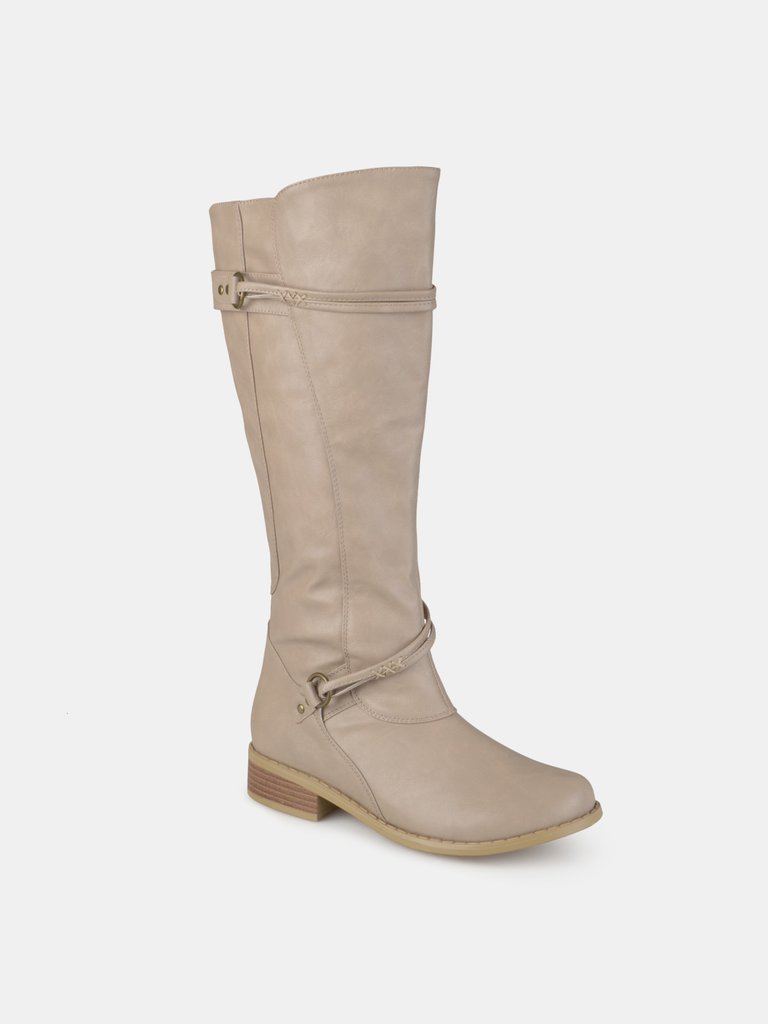 Journee Collection Women's Harley Boot - Stone