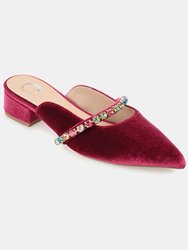 Journee Collection Women's Jewel Flat - Berry