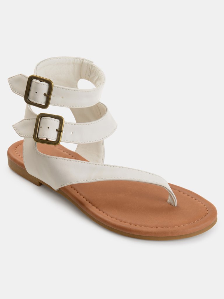 Journee Collection Women's Kyle Sandal - White