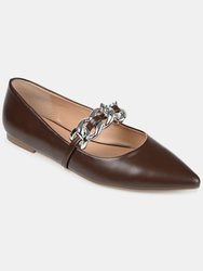 Journee Collection Women's Metinaa Flat - Brown