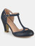 Journee Collection Women's Olina Pump  - Navy