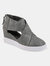 Journee Collection Women's Seena Sneaker Wedge - Grey