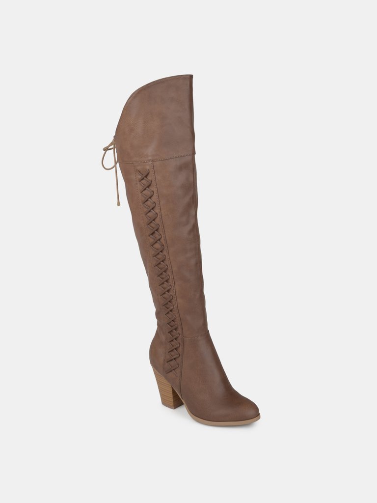 Journee Collection Women's Spritz-P Boot - Brown