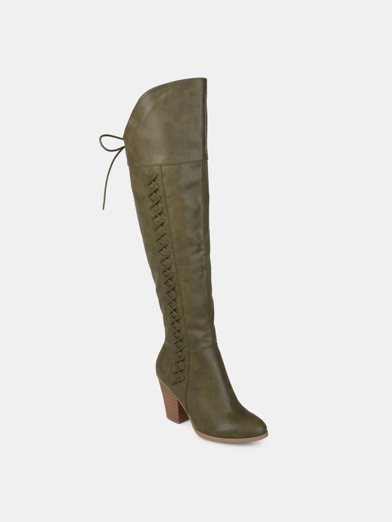 Journee Collection Women's Spritz-P Boot - Olive