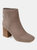 Journee Collection Women's Tru Comfort Foam Audrina Bootie  - Taupe