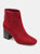 Journee Collection Women's Tru Comfort Foam Audrina Bootie  - Red