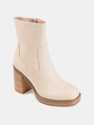 Journee Collection Women's Tru Comfort Foam Brittany Bootie  - Cream