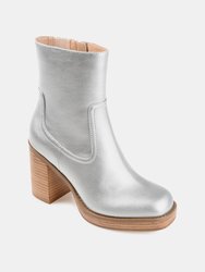 Journee Collection Women's Tru Comfort Foam Brittany Bootie  - Silver